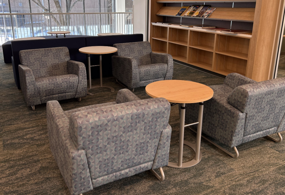 Takoma Park/Silver Spring Campus Library Takoma Park/Silver Spring Campus Library space with tables and stacks of books