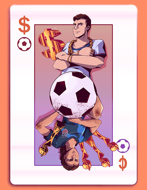 Illustration by Alejandro Rico: "Social Stratification: Gender and Soccer"