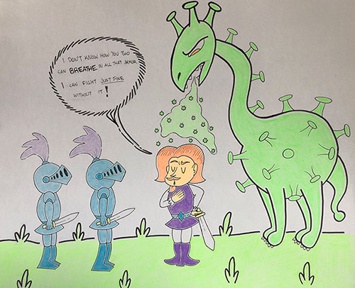 Illustration by Alice Umoh: "Mask Advocates Unite"