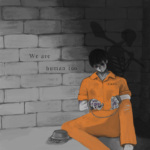 "Prison Labor Strike" illustration by Layla Behnia