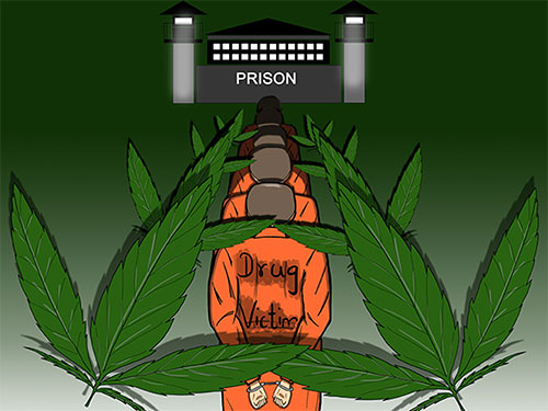 Illustration by Shawn Pyae: "Decriminalizing Drug Possession"