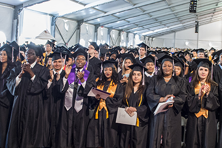 Students at commencement