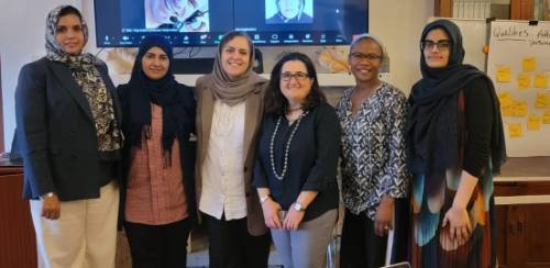 Iftikhar worked with the U.S. Institute of Peace and women of faith peacebuilders to develop a specialized training program for peacebuilding initiatives in the Middle East, October 2022.