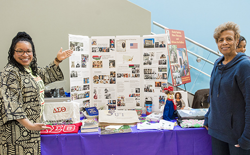 African-American booth on campus.