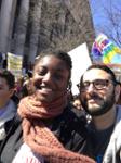 Faculty and a student at a Washington, DC Mmarch